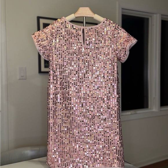 Girls’ Sequin Shift Dress – Vintage Pink – Size Large (10-12) - Valentine’s Day - Picture 5 of 10